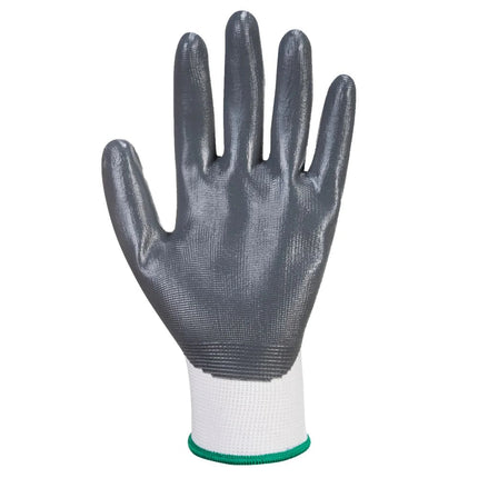 A310 Nitrile Work Gloves Flexible Grip Gray/White, Medium-KarWorkwear