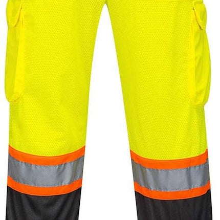 US388 High Visibility Two-Tone Reflective Lightweight Mesh over Pants Hi Vis Cargo Safety Work Pants