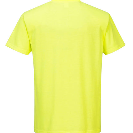 S577 Men'S Hi Vis Lightweight Cotton Blend Short Sleeve T-Shirt Yellow, 5X-Large