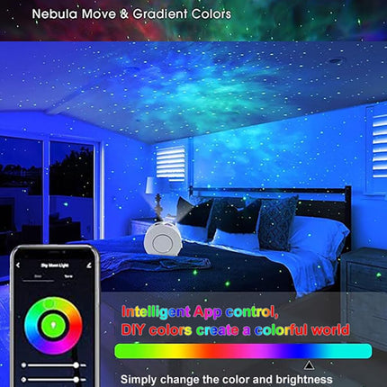 Galaxy Projector for Bedroom, Star Projector,Smart APP & Voice Control Galaxy Lamp, Compatible with Alexa & Google Home, for Kids Adults Bedroom,Room Decor,Game Room,Party