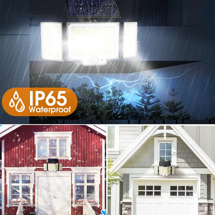 348 LED 3000LM Solar Motion Sensor Flood Lights, 2Pack