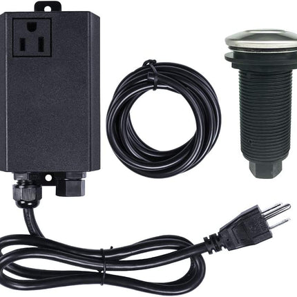 Garbage Disposal Air Switch Kit Sink Top Waste Disposal Long Stainless Steel Brushed Nickel On/Off Air Button Food and Waste Disposals Part by