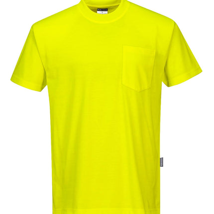 S577 Men'S Hi Vis Lightweight Cotton Blend Short Sleeve T-Shirt Yellow, 5X-Large