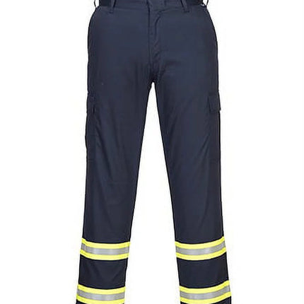 F127 Mens Modern Reflective Iona Extra Work Pants Navy, 46-KarWorkwear