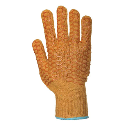 A130 Breathable Flexible Criss Cross Grip Work Gloves Orange, Large-KarWorkwear