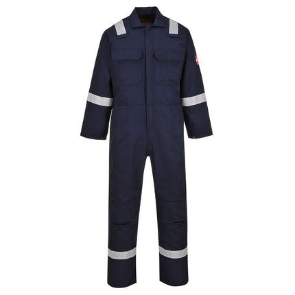 UBIZ5 Bizweld Flame Resistant Coveralls for Welding, Protective Safety FR Workwear Coveralls Navy Tall, Large