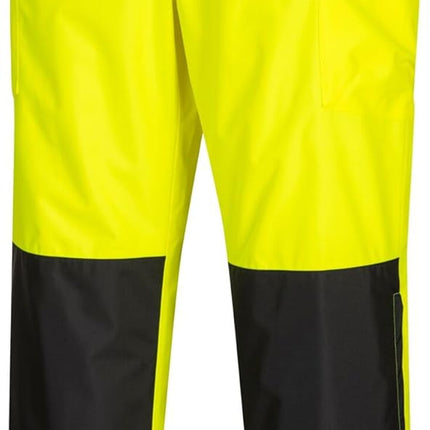 PW386 Hi Vis Womens Rain Trousers Waterproof 300D Oxford Work over Pants with Segmented Reflective Tape
