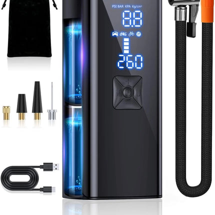 ABKH Tire Inflator 150PSI Portable Air Compressor,For Car Tires with 25000Mah Battery