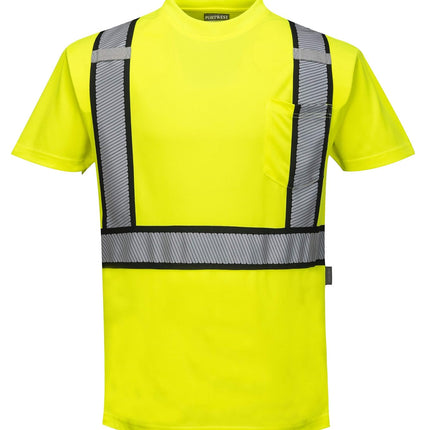 Detroit Short-Sleeved T-Shirt Viz Visibility Reflective Safety Work Wear Top ANSI 2, XXL