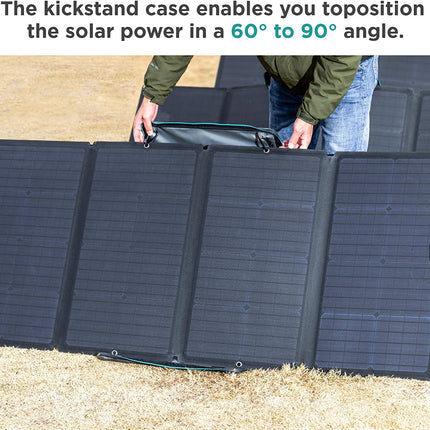 160W Portable Solar Panel for Power Station, Foldable Solar Charger with Adjustable Kickstand, Waterproof IP67 for Outdoor Camping,Rv,Off Grid System