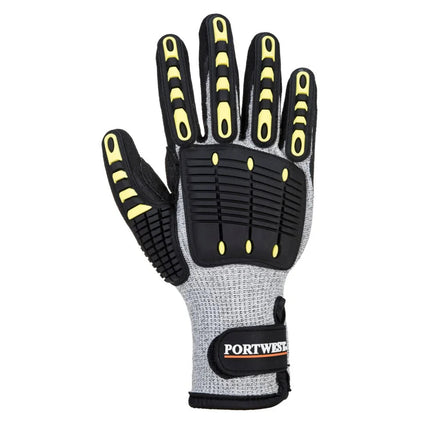 A729 anti Impact Cut Resistant Therm Safety Work Gloves Gray/Black, Xx-Large-KarWorkwear