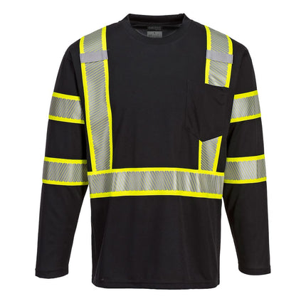 Iona plus T-Shirt L/S, Regular Length, Color: Black, Size: 6XL, S346BKR6XL