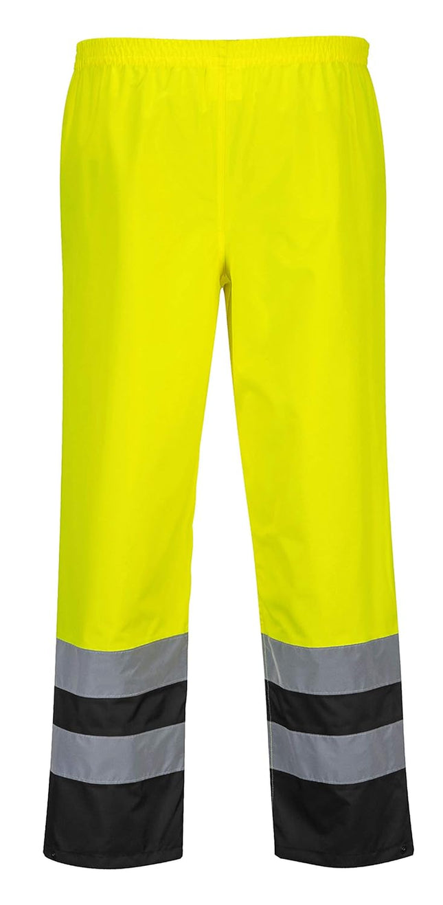Hi-Vis 2-Tone Trouser Viz Work Cargo Work Pants Reflective Waterproof Rain ANSI E, Large