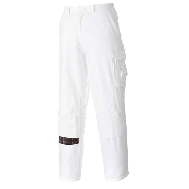S817 Elasticated Painters Workwear Protection Pants White, 3X-Large