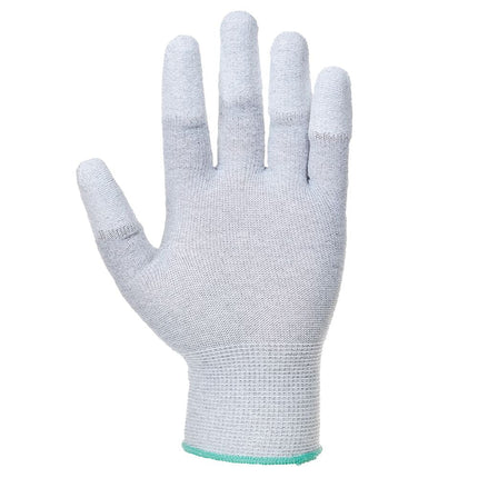 A198 ESD Antistatic PU Fingertip Work Gloves Gray, X-Small-KarWorkwear