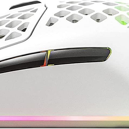 Aerox 3 Wireless - Holey RGB Gaming Mouse - Ultra-Lightweight Water Resistant Design - 18K DPI Truemove Air Optical Sensor -Snow