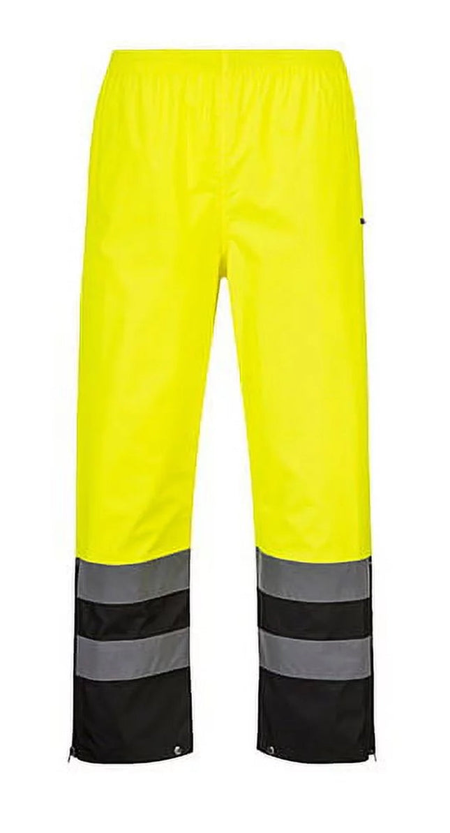 S587 Lightweight Waterproof Hi-Vis Rain Pants Yellow/Black, 3X-Large-KarWorkwear