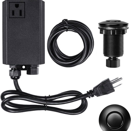 Garbage Disposal Air Switch Kit Sink Top Waste Disposal Long Stainless Steel Brushed Nickel On/Off Air Button Food and Waste Disposals Part by