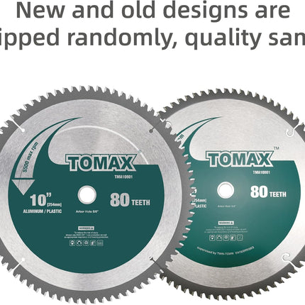 10-Inch 80 Tooth TCG Aluminum and Non-Ferrous Metal Saw Blade with 5/8-Inch Arbor