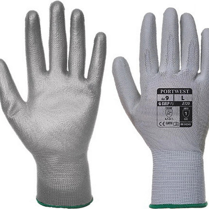 VA120 Vending PU Palm Glove Gray, Small-KarWorkwear
