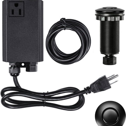 Garbage Disposal Air Switch Kit Sink Top Waste Disposal Long Stainless Steel Brushed Nickel On/Off Air Button Food and Waste Disposals Part by