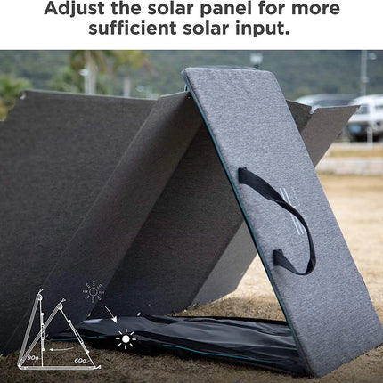 160W Portable Solar Panel for Power Station, Foldable Solar Charger with Adjustable Kickstand, Waterproof IP67 for Outdoor Camping,Rv,Off Grid System