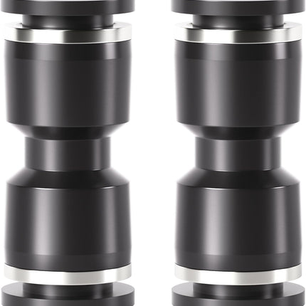 Black Straight 1/2 Inch Tube OD Push to Connect Tube Fittings Push Lock PU-1/2 (Pack of 2)