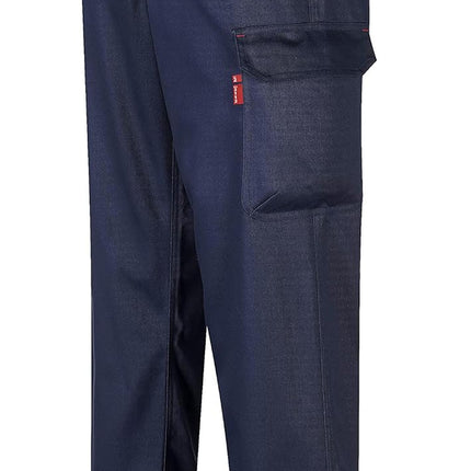 BZ31 Mens Safety Cargo Pants in Flame Resistant Bizweld ASTM NFPA, Navy, X Larger