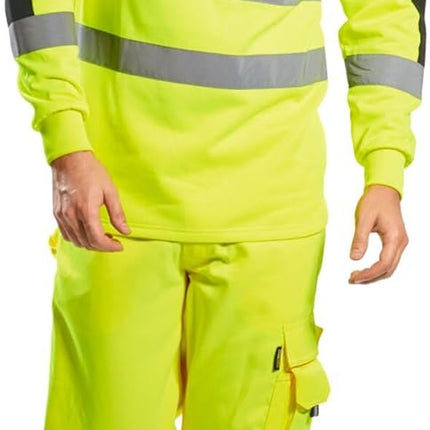 Xenon Rugby Sweatshirt Pullover Jumper Safety Reflective Work Wear Warm Top ANSI 3