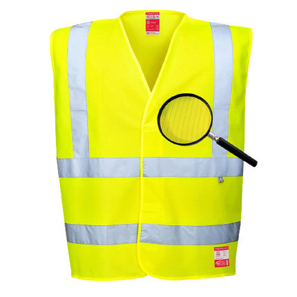 Portwest Hi-Vis Anti Static Vest - Flame Resistant Reflective Work Safety FR71-KarWorkwear