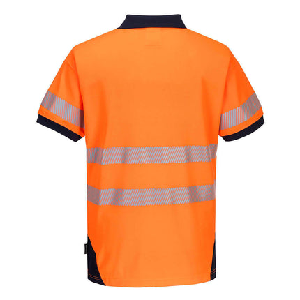 Portwest Mens PW3 Hi-Vis Polo Short Sleeve Cool Dry Comfy Taped Work Shirt T182-KarWorkwear
