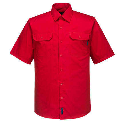 Portwest Hi-Vis Lightweight Short Sleeve Shirt Breathable Polo Shirt Work MS302-KarWorkwear