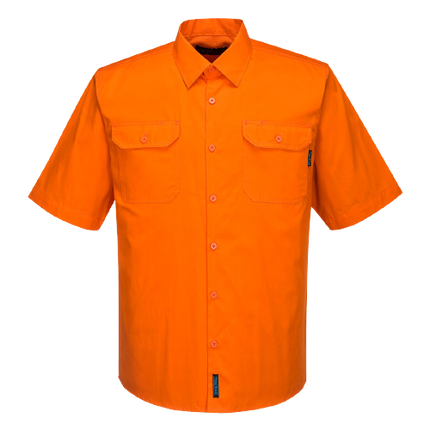 Portwest Hi-Vis Lightweight Short Sleeve Shirt Breathable Polo Shirt Work MS302-KarWorkwear