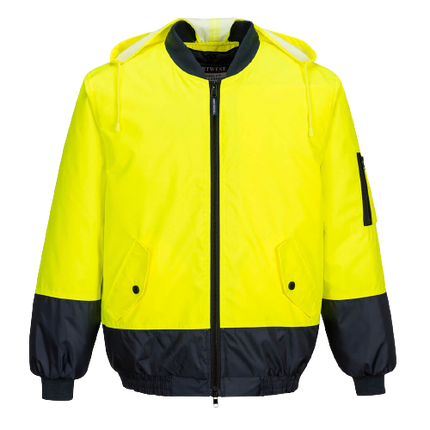 Portwest Hi-Vis Bomber Jacket 2 Tone Waterproof Reflective Work Safety MJ304-KarWorkwear