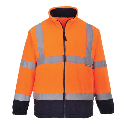 Portwest Polar Fleece Jacket Collar Zip Opening Reflective Work Safety F301-KarWorkwear