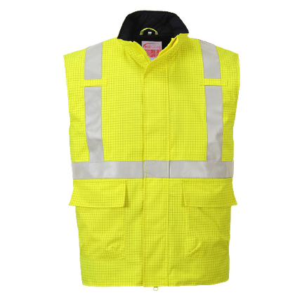 Portwest Bizflame Rain Hi-Vis Antistatic FR Bodywarmer Lightweight Safety S776-KarWorkwear