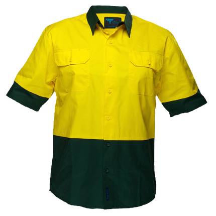 Portwest Hi-Vis Two Tone Lightweight Short Sleeve Shirt Reflective Safety MS802-KarWorkwear