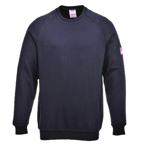 Portwest Flame Resistant Anti-Static Long Sleeve Brushed Fleece Crew Jumper FR12-KarWorkwear