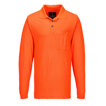 Portwest Flame Resistant Anti-Static Polo Orange Jumper Long Sleeve Shirt MF813-KarWorkwear