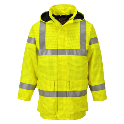 Portwest Mens Bizflame Rain Hi-Vis Multi Lite Jacket Flame Resistant Lining S774-KarWorkwear