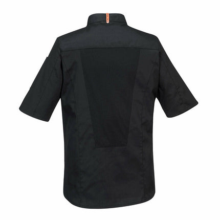 Portwest Mens MeshAir Pro Chefs Jacket S/S Slim Fit Apron Durable Comfy C738-KarWorkwear