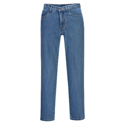 Portwest  Denim Pants Preshrunk Blue Cotton Denim Jeans Metal Button MW168-KarWorkwear