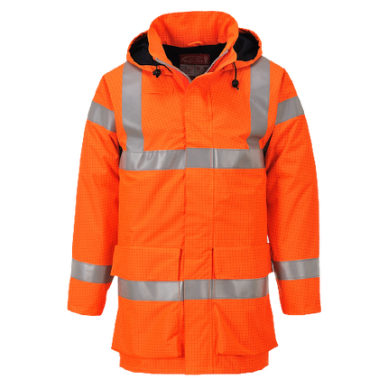 Portwest Mens Bizflame Rain Hi-Vis Multi Lite Jacket Flame Resistant Lining S774-KarWorkwear