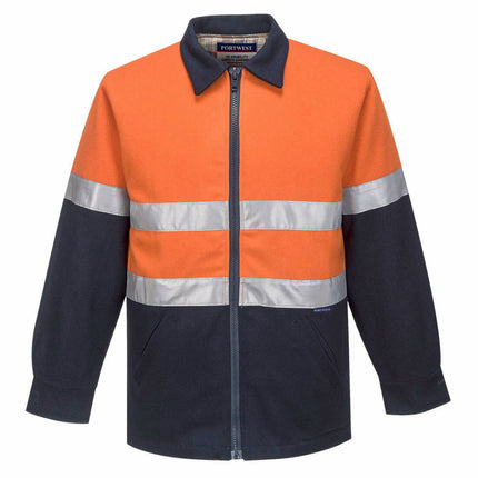 Portwest Mens Wool Blend Bluey Jacket High Vis Day/Night Reflective Safety MW02-KarWorkwear