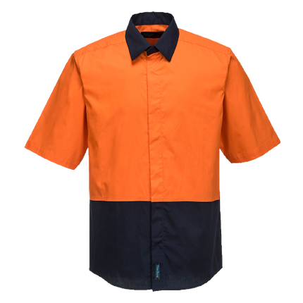 Portwest Food Industry Lightweight Cotton Shirt Reflective 2 Tone Safety MF152-KarWorkwear
