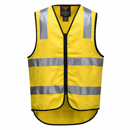Portwest Mens Hi-Vis 100% Cotton Day Or Night Vest Reflective Lightweight MW338-KarWorkwear