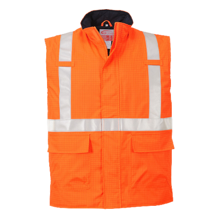 Portwest Bizflame Rain Hi-Vis Antistatic FR Bodywarmer Lightweight Safety S776-KarWorkwear