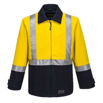 Portwest Mens Huski Bluey Jacket Hi Vis Full Zip Flame Resistant Lining K8018-KarWorkwear