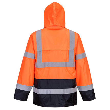 Portwest Mens Hi-Vis Classic Contrast Rain Jacket Reflective Work Safety H443-KarWorkwear
