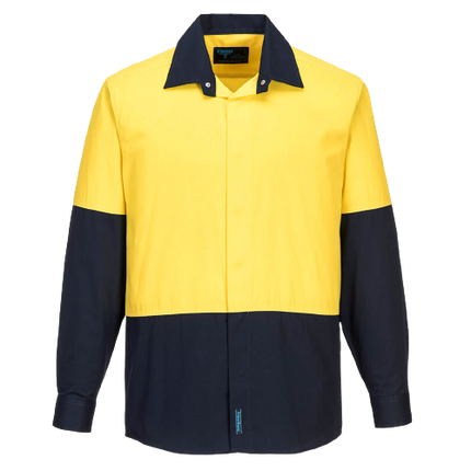 Portwest Food Industry Lightweight Cotton Shirt Reflective Work Safety MF150-KarWorkwear